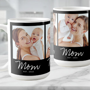 Mom hat Skript Schwarz 3 Foto Kaffeetasse