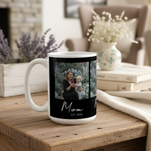 Mom hat Skript Schwarz 3 Foto Kaffeetasse