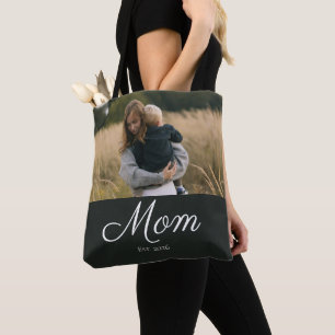 Mom hat Skript Schwarz Foto