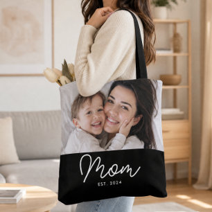 Mom hat Skript Schwarz Foto