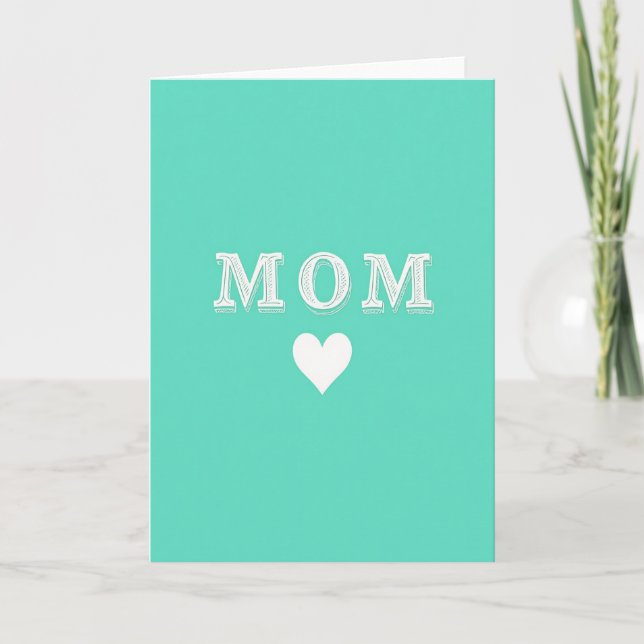 Mom Heart Love Card Karte (Vorderseite)