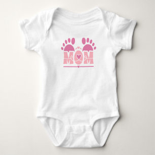 MOM Herz Fußabdruck Baby Strampler