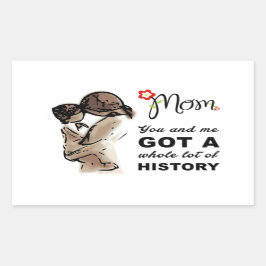 MOM HISTORY 2 RECHTECKIGER AUFKLEBER