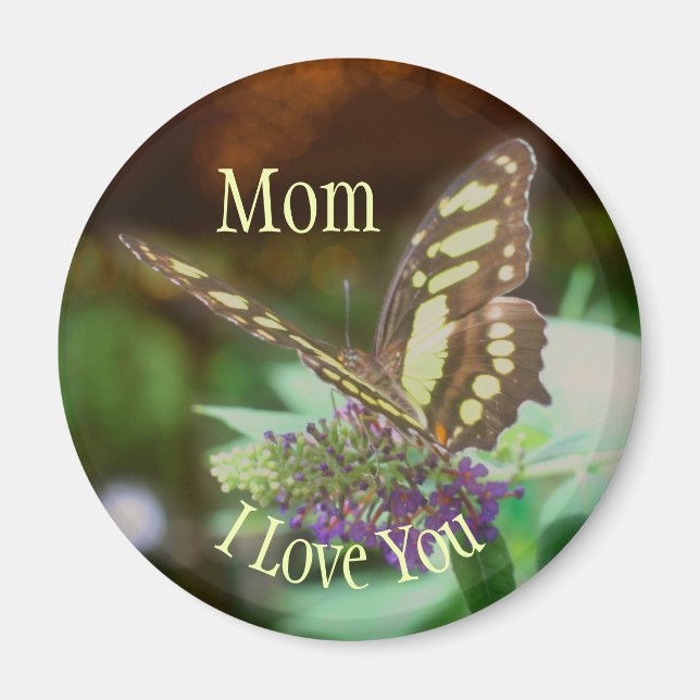 Mom I Love You Butterfly  Magnet (Vorne)
