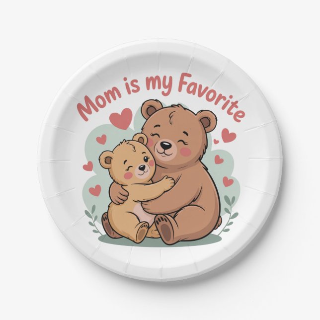 Mom Is My Favorite Pappteller (Vorderseite)