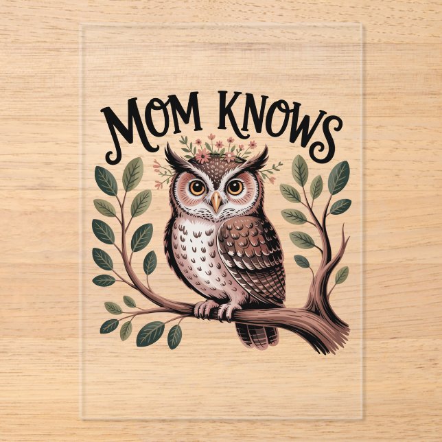 Mom Knows﻿ Acryleinladungen (Vorderseite)