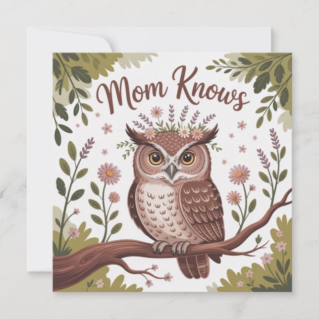 Mom Knows Einladung (Vorderseite)