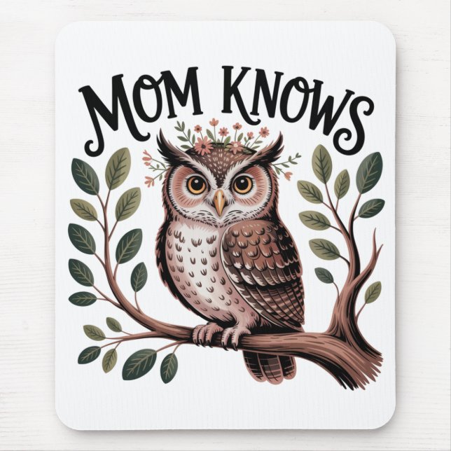 Mom Knows﻿ Mousepad (Vorne)