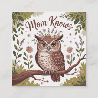 Mom Knows Quadratische Visitenkarte
