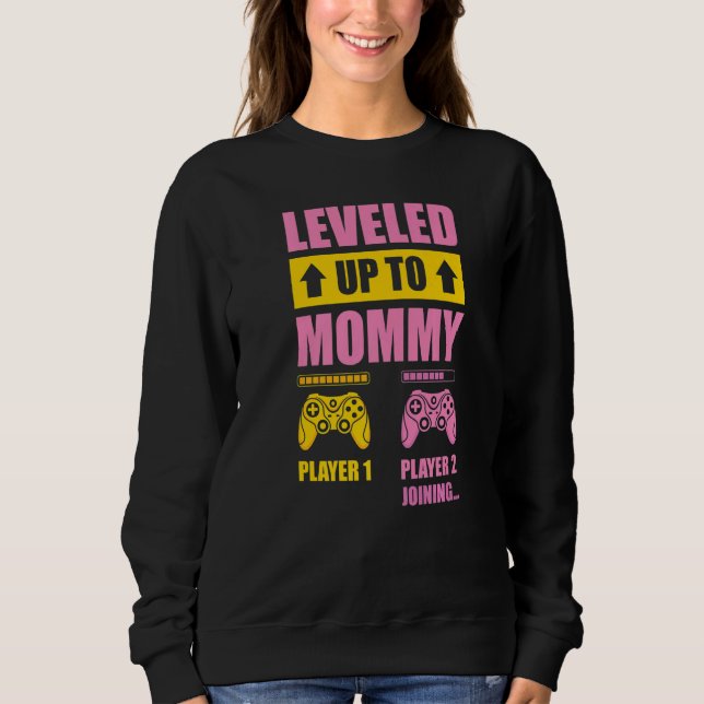 Mom Level Unlocked Gamer Pregnancy Soon To Be Fath Sweatshirt (Vorderseite)