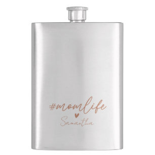 Mom Life - Rustikaler Charme Design Flachmann