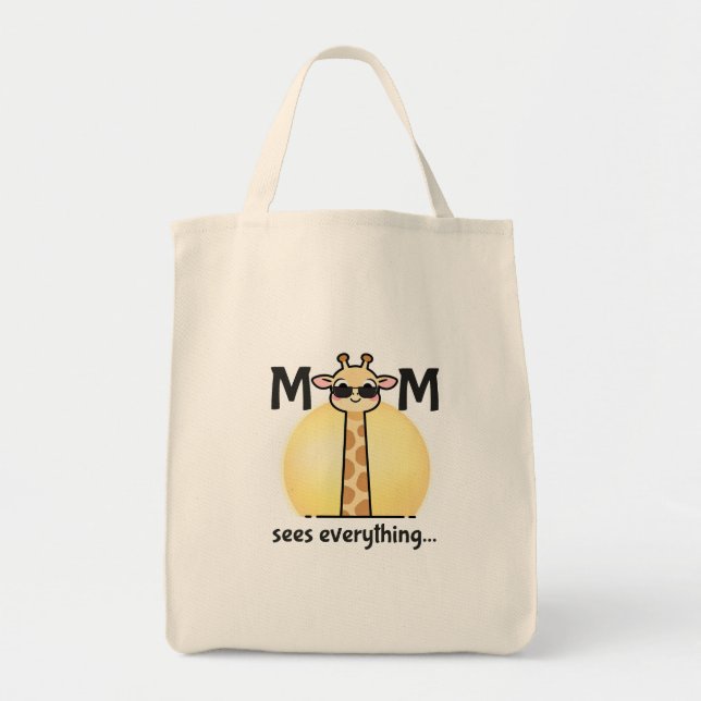 Mom Life Tote Bag – Mom Sees Everything Tragetasche (Vorne)