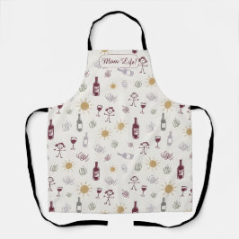 Mom Life Wine Vibe Personalized Schürze