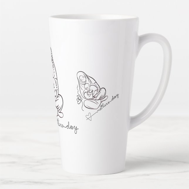 Mom Love T-shirt Beautiful Design Milchtasse (Rechts)