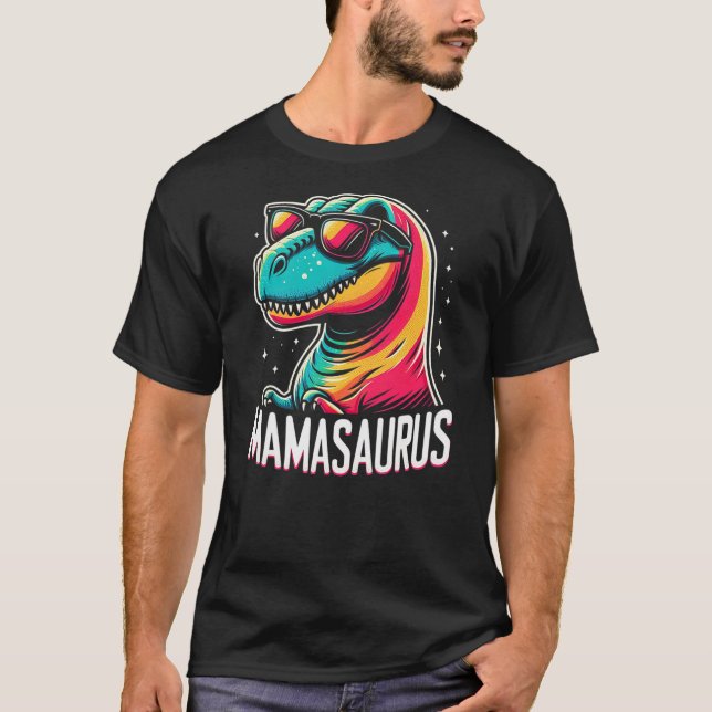 Mom Mamasaurus T Rex Dinosaur Birthday Dinosaur Mo T-Shirt (Vorderseite)