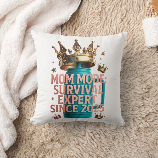 Mom Mode Survival Expert Tee | Since 2025 Funny Mo Kissen (Decke)