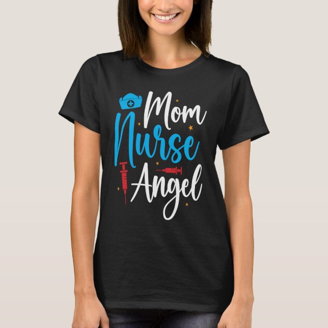 Mom Nurse Angel Mommy and daughter T-Shirt (Vorderseite)