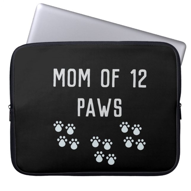 Mom of 12 paws laptopschutzhülle (Vorderseite)