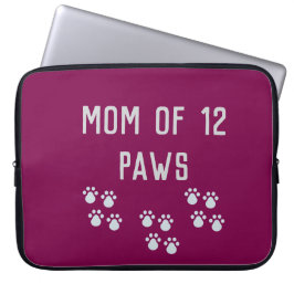 Mom of 12 paws laptopschutzhülle
