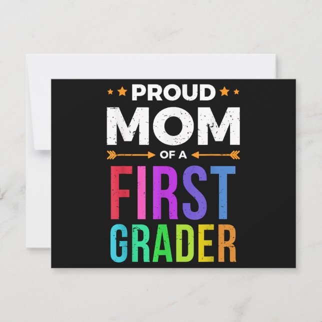 Mom Of A First Grader Shirt First Day Of School Gi (Vorderseite)
