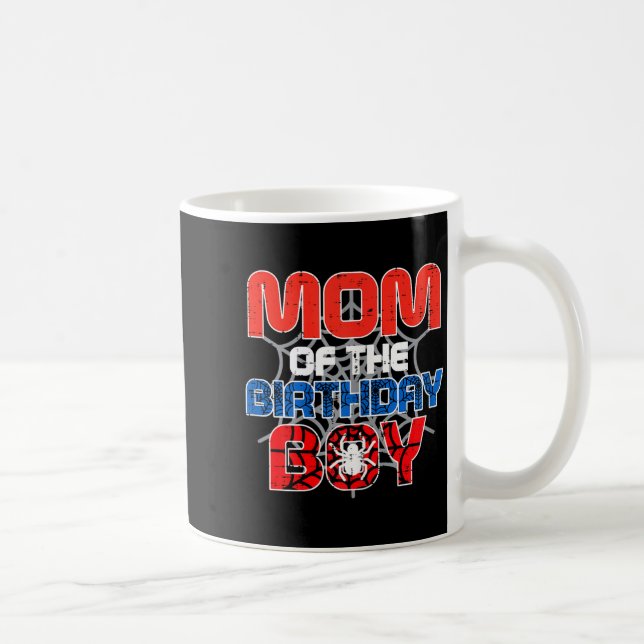Mom Of Birthday Boy Sder Bday Party Family Matchin Kaffeetasse (Rechts)