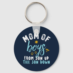Mom of Boys Son Up To Son Down Funny Mother's Day Schlüsselanhänger