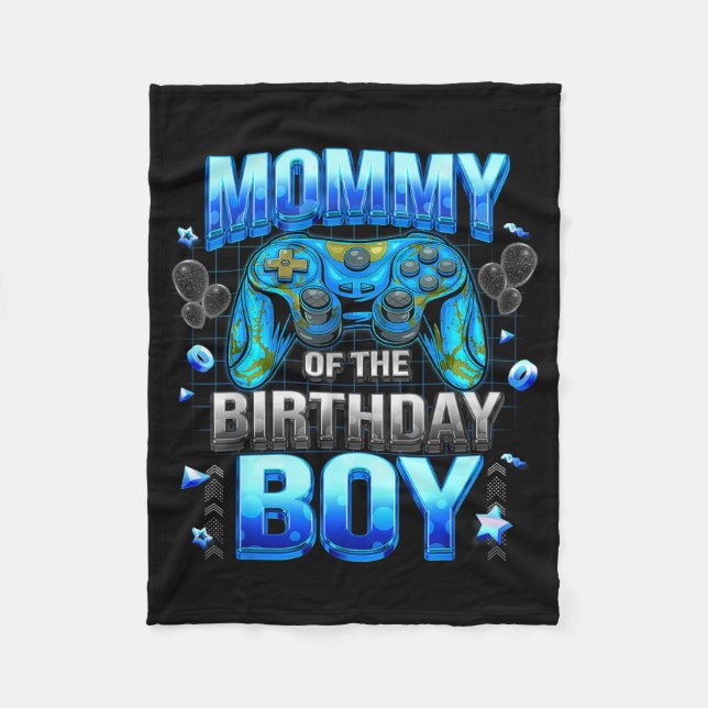 Mom Of The Birthday Boy Cool Gamer Funny Video Gam Fleecedecke (Vorderseite)