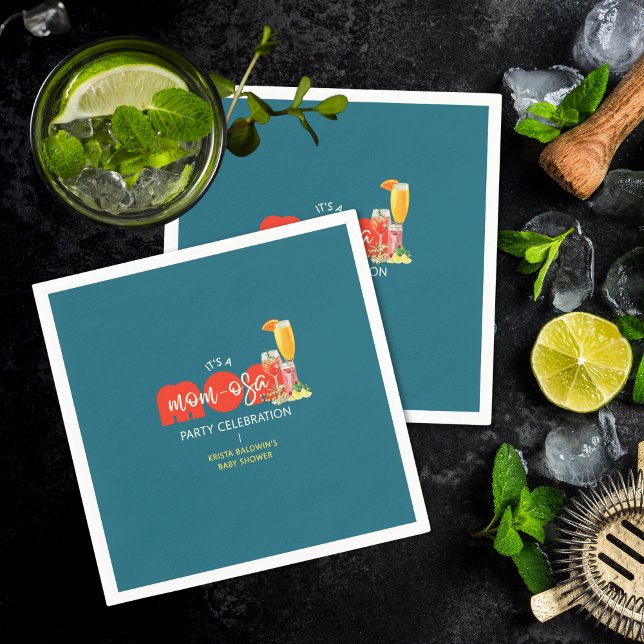 Mom-osa Baby Shower  Serviette (Von Creator hochgeladen)