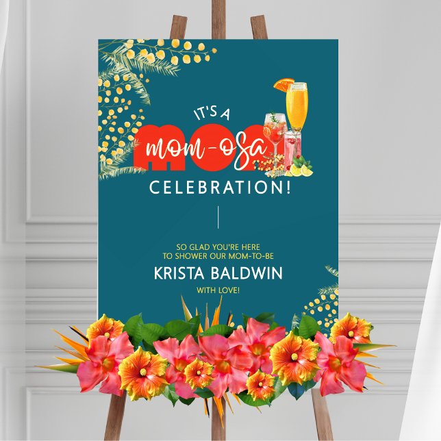 Mom-osa Baby Shower Welcome Sign Poster (Von Creator hochgeladen)