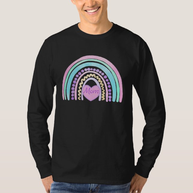 Mom Pastel Rainbow T-Shirt (Vorderseite)