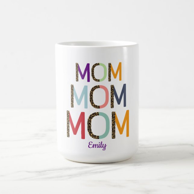MOM Personalized Name Elegant White  Kaffeetasse (Mittel)