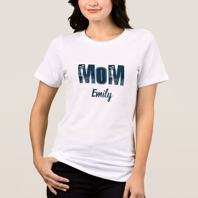 Mom Personalized name  Tri-Blend Shirt (Vorderseite)