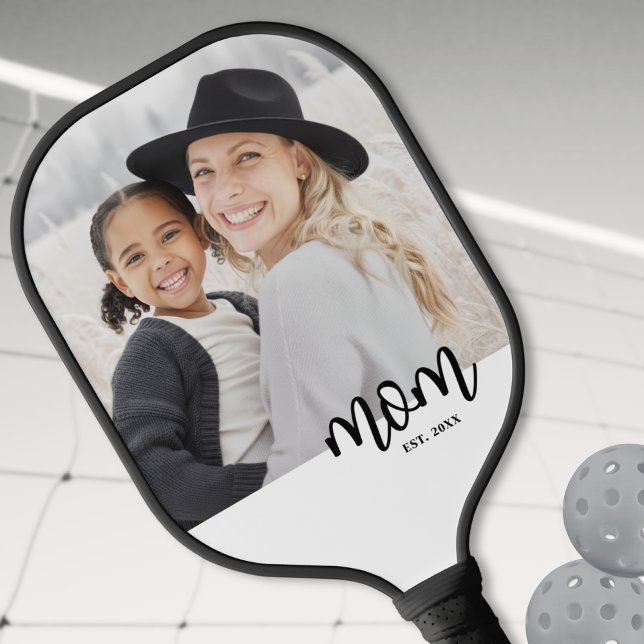 Mom Photo Pickleball Schläger (Mom Established Mother's Day Gift Carbon Fiber Pickleball Paddle)