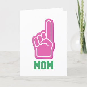 MOM Rosa Sportfinger Ihr Nummer Eins Muttertag Feiertagskarte