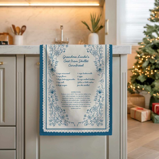 Mom’s Family Recipe Keepsake Kitchen Towel Geschirrtuch (Grandma's Recipe Heirloom Kitchen Towel)