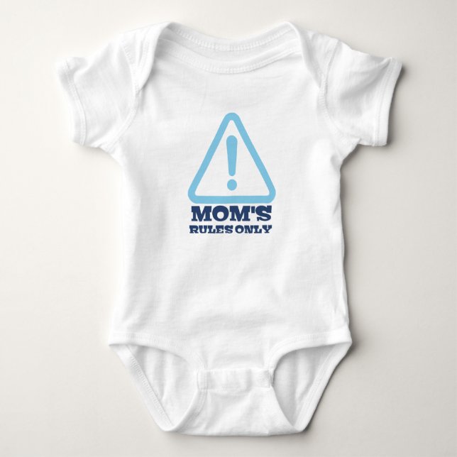 Mom’s Rules Only – Sassy New Mom Baby Apparel Baby Strampler (Vorderseite)