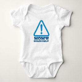 Mom’s Rules Only – Sassy New Mom Baby Apparel Strampler