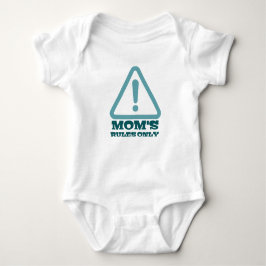 Mom’s Rules Only – Sassy New Mom Baby Apparel Strampler