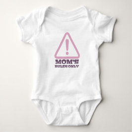 Mom’s Rules Only – Sassy New Mom Baby Apparel Strampler