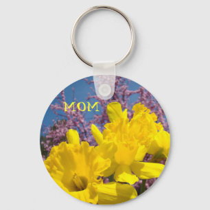 MOM-Schlüsselanhänger-Geschenke Gelbe Osterglocken Schlüsselanhänger