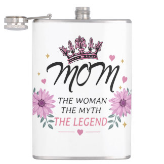 Mom The Legend Mother's Day Gift Flachmann