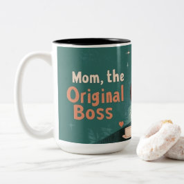 Mom, the original Boss Zweifarbige Tasse