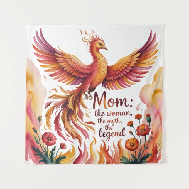 Mom: The Woman, The Myth, The Legend Wandteppich (Vorderseite)