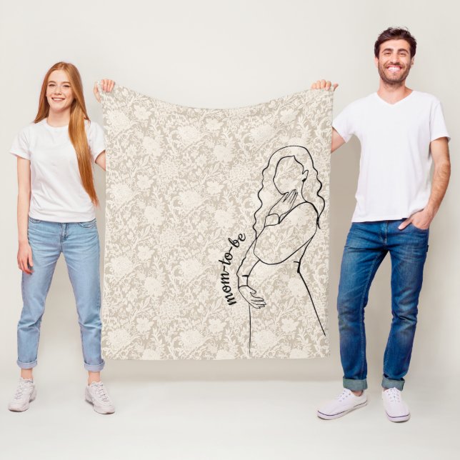 Mom-to-be Faux Lace Fleecedecke (Beispiel)