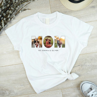 Mom To Kids Names & Photos T-Shirt