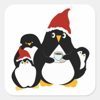 Mom Trying to Sneak a Quick Coffee Break Quadratischer Aufkleber