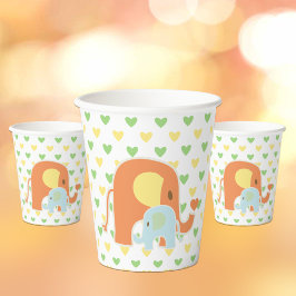 Mom und Blaues Elefanten-Baby-Party  Pappbecher