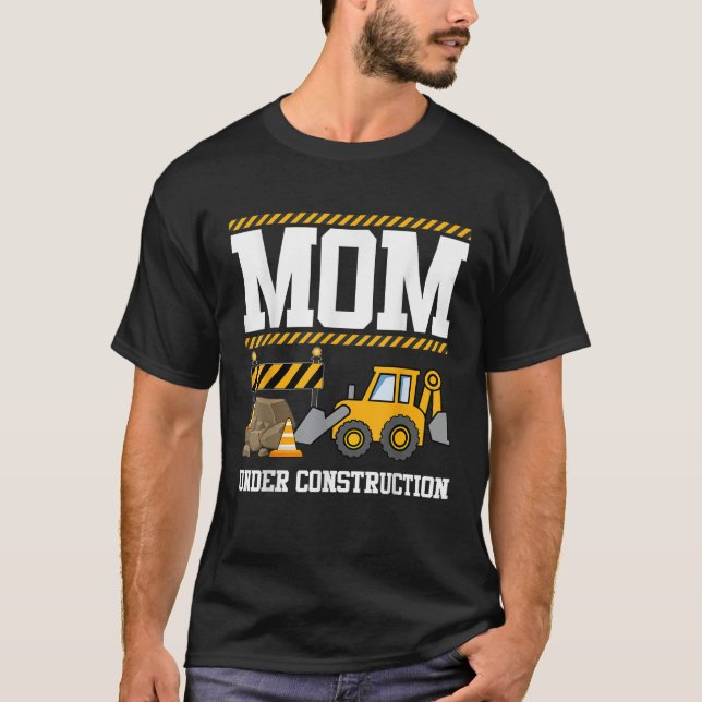 Mom Under Construction Kids Truck Excavator Matchi T-Shirt