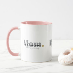 Mom wir lieben dich Black Script Tasse