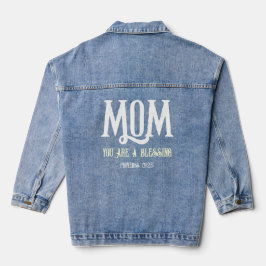 Mom, You Are a Blessing Denim Jacket for Women Jeansjacke